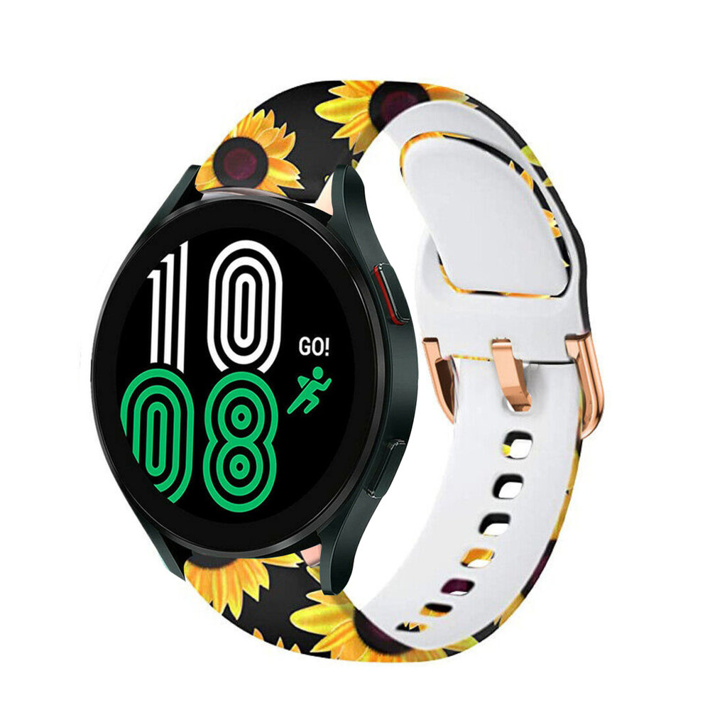Strap-it Strap-it Bracelet Sunny Flower Samsung Galaxy Watch 4 44mm