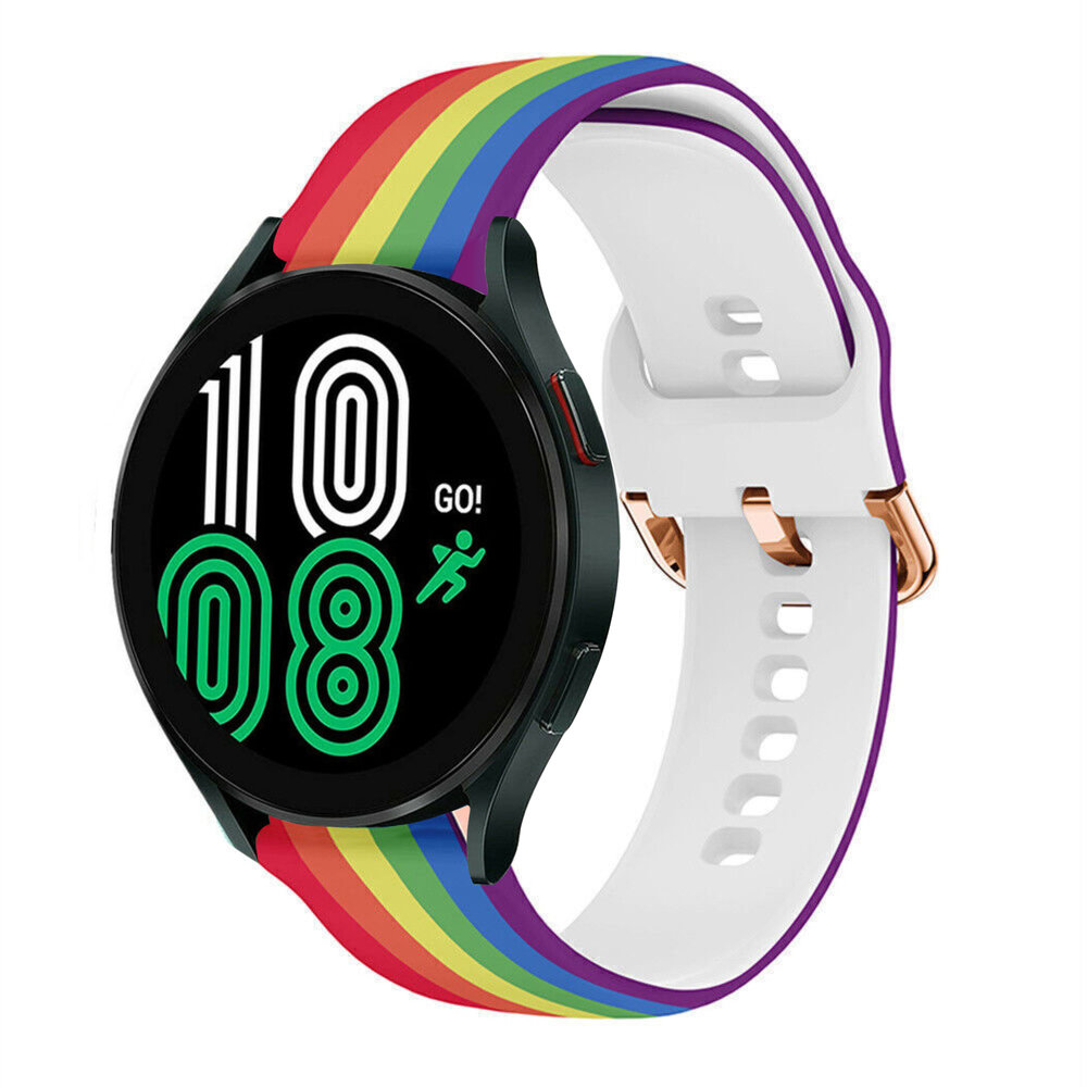 Strap-it Strap-it Bracelet l'arc-en-ciel Samsung Galaxy Watch 4 44mm