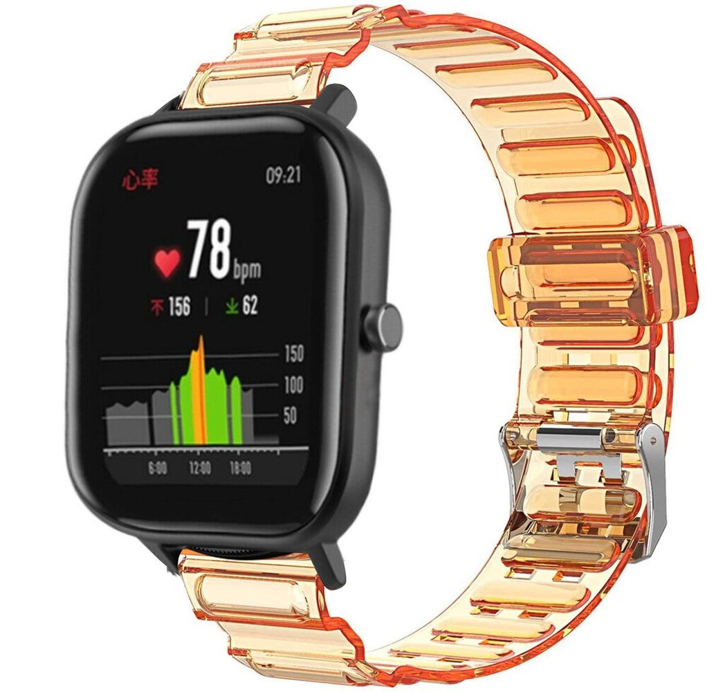 Strap-it Strap-it Bracelet cristal Xiaomi Amazfit GTS (orange transparent)