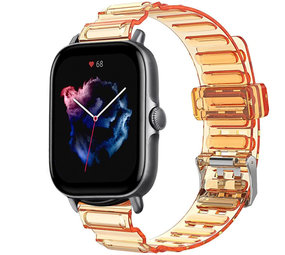 Strap-it Bracelet cristal Amazfit GTS 3 (orange transparent)