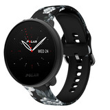 Strap-it Bracelet Grey Flowers Polar Ignite 2 Strap-it Bracelet Grey Flowers Polar Ignite 2