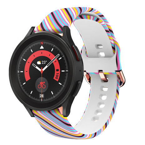 Strap-it Strap-it Bracelet Silly Stripes Samsung Galaxy Watch 5 Pro