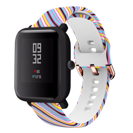 Strap-it Strap-it Bracelet Silly Stripes Xiaomi Amazfit Bip Strap-it Strap-it Bracelet Silly Stripes Xiaomi Amazfit Bip