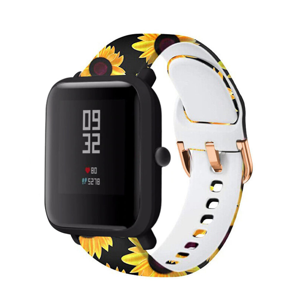 Strap-it Strap-it Bracelet Sunny Flower Xiaomi Amazfit Bip