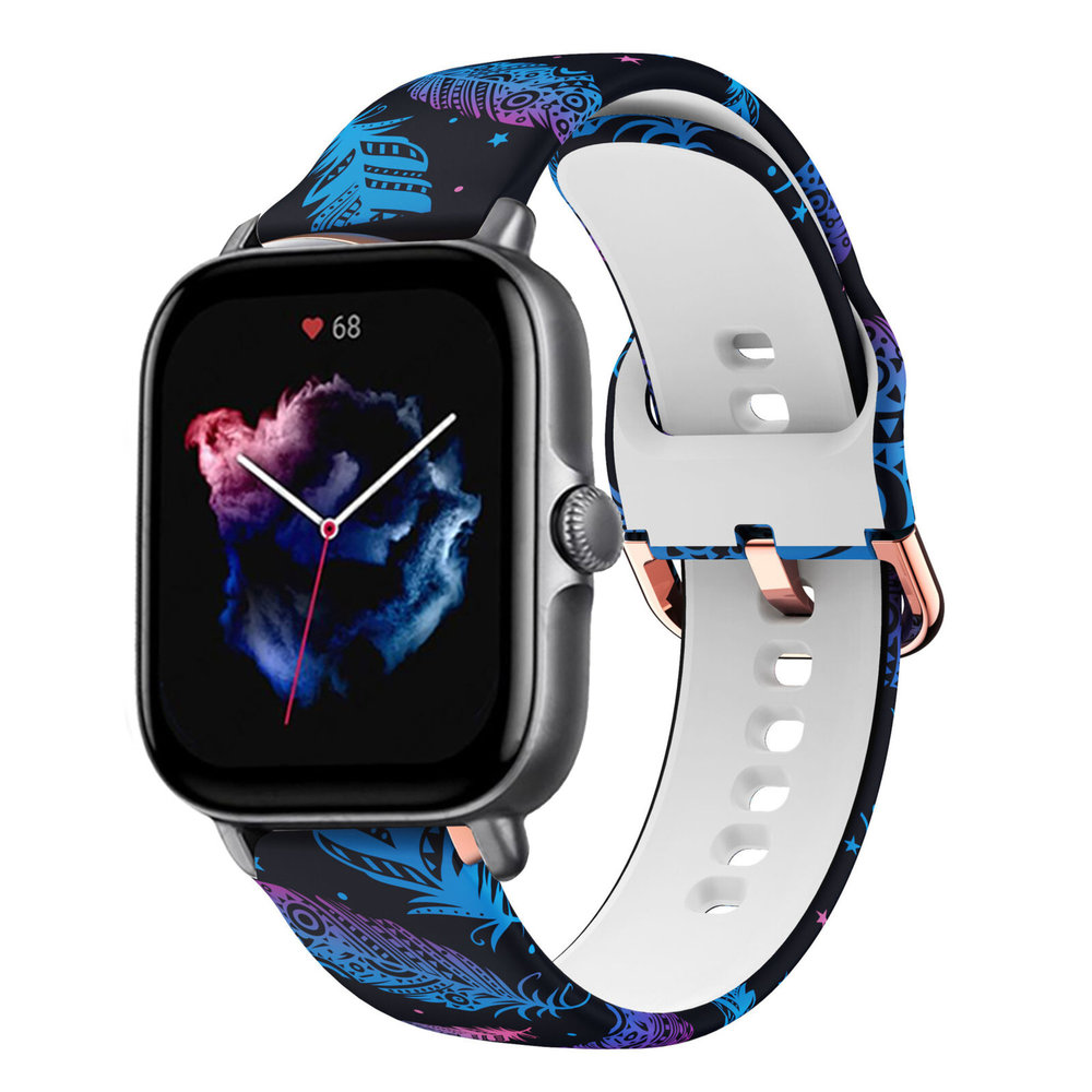 Strap-it Strap-it Bracelet Funky Feather Amazfit GTS 3