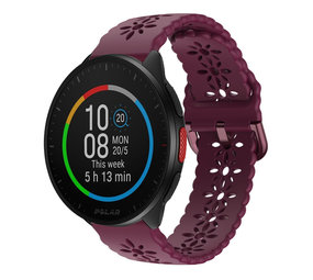 Strap-it Bracelet silicone à motifs Polar Pacer (bordeaux)