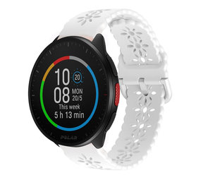 Strap-it Bracelet silicone à motifs Polar Pacer (blanc)