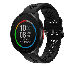 Strap-it Bracelet silicone à motifs Polar Pacer (noir)