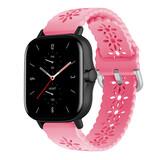 Strap-it Bracelet silicone à motifs Amazfit GTS 2 (rose vif)
