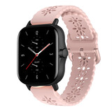 Strap-it Bracelet silicone à motifs Amazfit GTS 2 (rose)