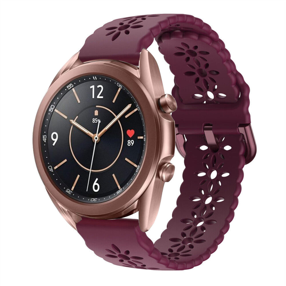 Strap-it Strap-it Bracelet silicone à motifs Samsung Galaxy Watch 3 41mm (bordeaux)
