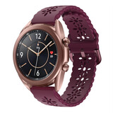 Strap-it Bracelet silicone à motifs Samsung Galaxy Watch 3 41mm (bordeaux)