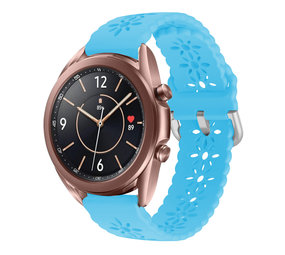Strap-it Bracelet silicone à motifs Samsung Galaxy Watch 3 41mm (bleu clair)