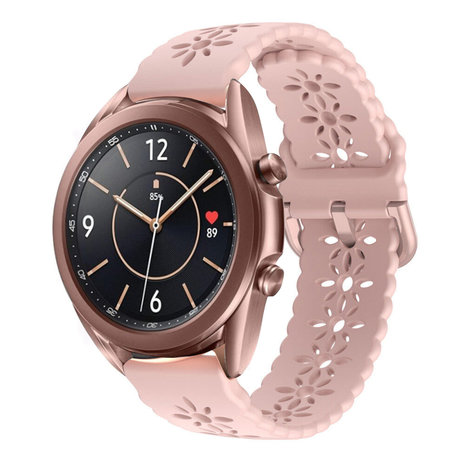 Strap-it Strap-it Bracelet silicone à motifs Samsung Galaxy Watch 3 41mm (rose)
