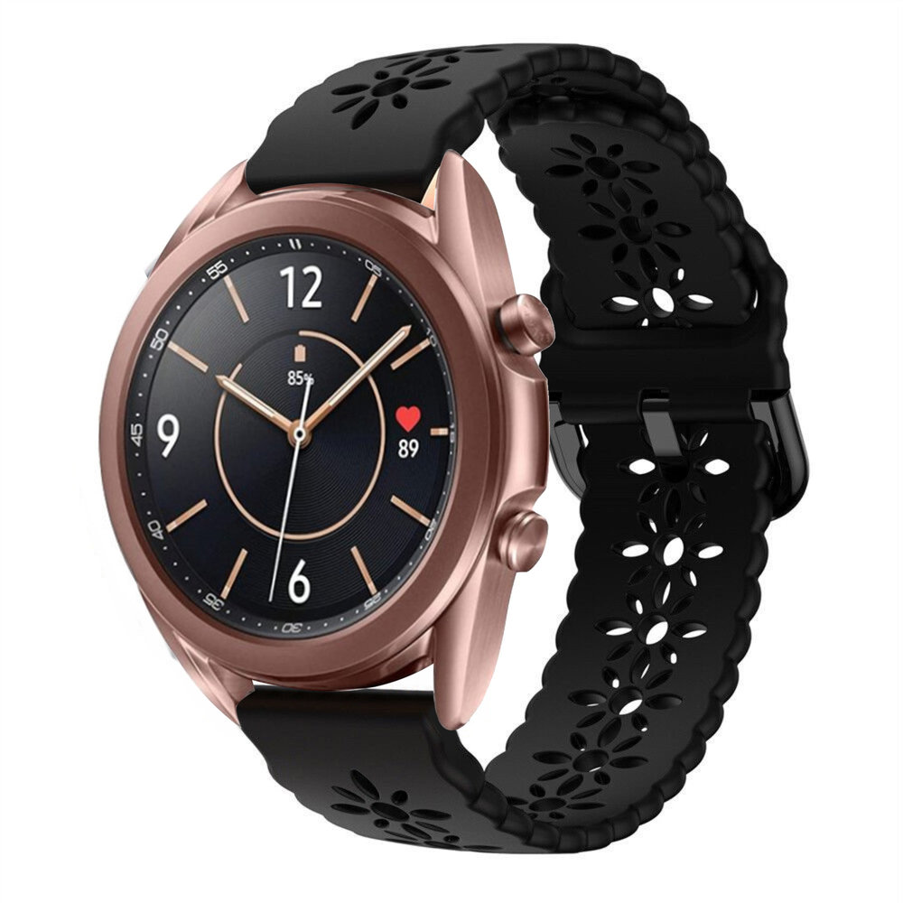 Strap-it Strap-it Bracelet silicone à motifs Samsung Galaxy Watch 3 41mm (noir)
