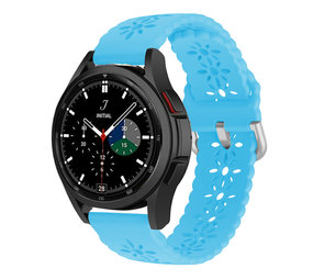 Strap-it Bracelet silicone à motifs Samsung Galaxy Watch 4 Classic 42mm (bleu clair)