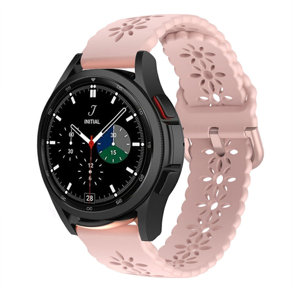 Strap-it Strap-it Bracelet silicone à motifs Samsung Galaxy Watch 4 Classic 42mm (rose)