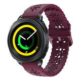 Strap-it Bracelet silicone à motifs Samsung Gear Sport (bordeaux)