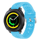 Strap-it Bracelet silicone à motifs Samsung Gear Sport (bleu clair)