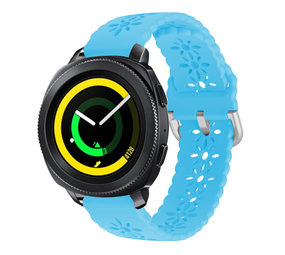 Strap-it Bracelet silicone à motifs Samsung Gear Sport (bleu clair)