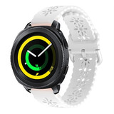 Strap-it Bracelet silicone à motifs Samsung Gear Sport (blanc)