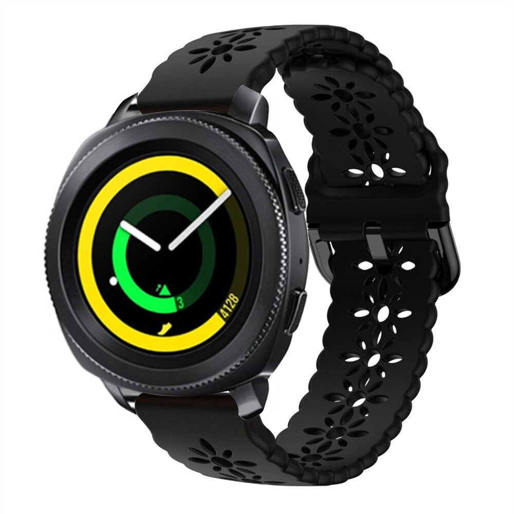 Strap-it Strap-it Bracelet silicone à motifs Samsung Gear Sport (noir)