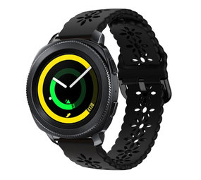 Strap-it Bracelet silicone à motifs Samsung Gear Sport (noir)