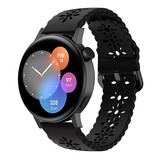 Strap-it Bracelet silicone à motifs Huawei Watch GT 3 42mm (noir)