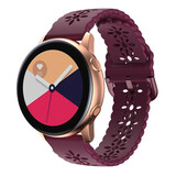 Strap-it Bracelet silicone à motifs Samsung Galaxy Watch Active (bordeaux)