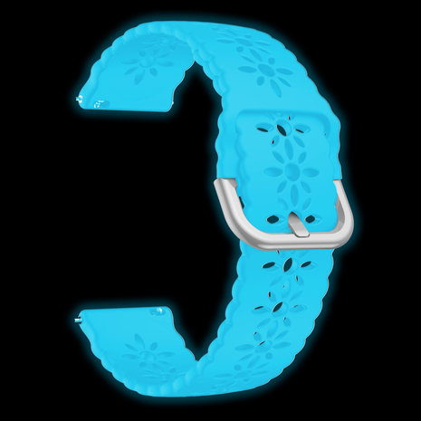 Strap-it Strap-it Bracelet silicone à motifs Samsung Galaxy Watch Active (bleu clair)