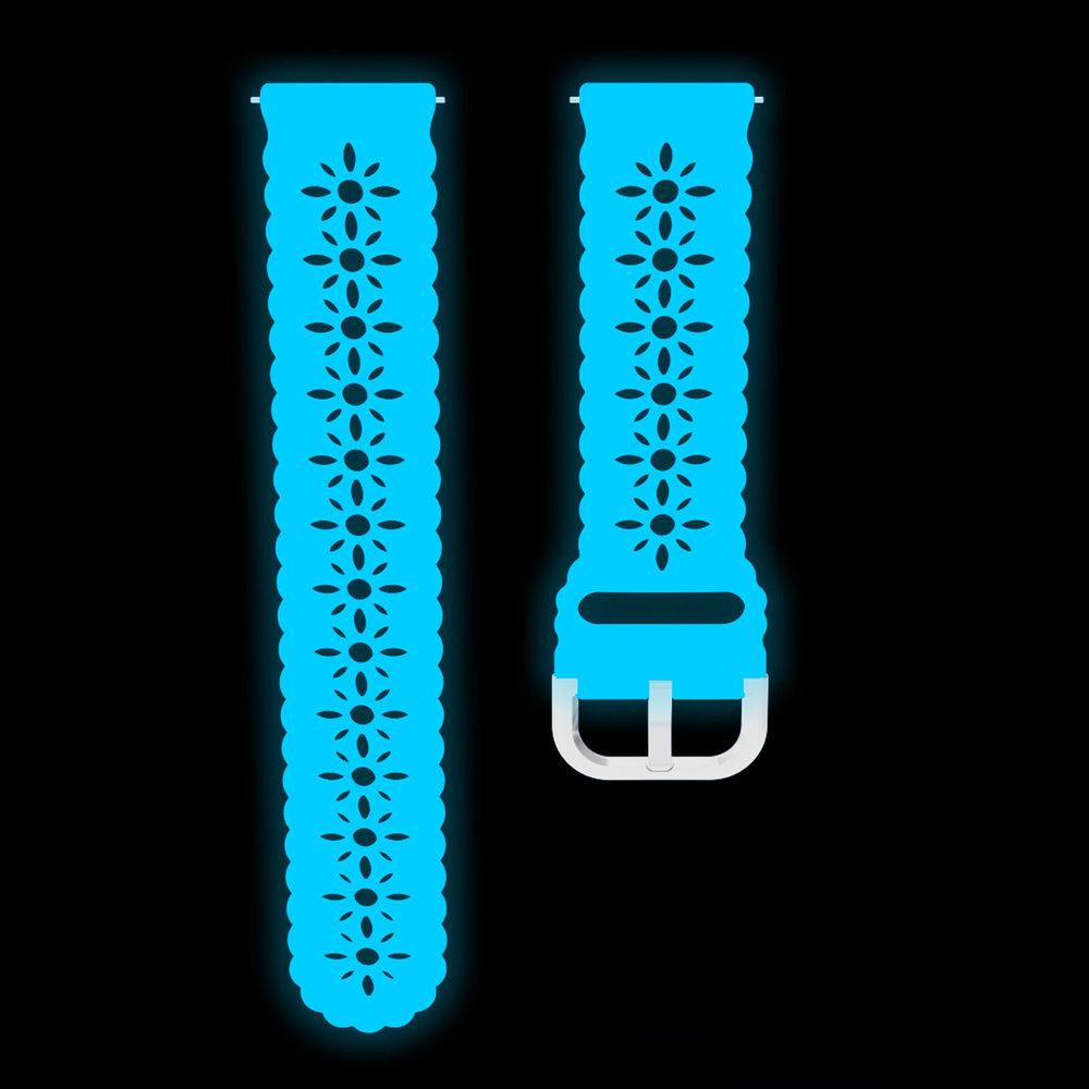 Strap-it Strap-it Bracelet silicone à motifs Samsung Galaxy Watch Active (bleu clair)