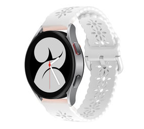 Strap-it Bracelet silicone à motifs Samsung Galaxy Watch 4 44mm (blanc)