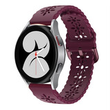 Strap-it Bracelet silicone à motifs Samsung Galaxy Watch 4 40mm (bordeaux)