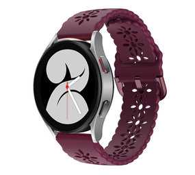 Strap-it Bracelet silicone à motifs Samsung Galaxy Watch 4 40mm (bordeaux)