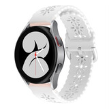 Strap-it Bracelet silicone à motifs Samsung Galaxy Watch 4 40mm (blanc)