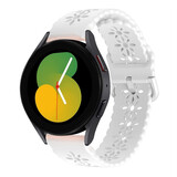 Strap-it Bracelet silicone à motifs Samsung Galaxy Watch 5 40mm (blanc)