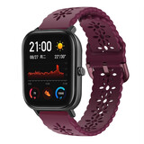 Strap-it Bracelet silicone à motifs Xiaomi Amazfit GTS (bordeaux)