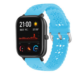 Strap-it Bracelet silicone à motifs Xiaomi Amazfit GTS (bleu clair)