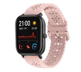 Strap-it Bracelet silicone à motifs Xiaomi Amazfit GTS (rose)