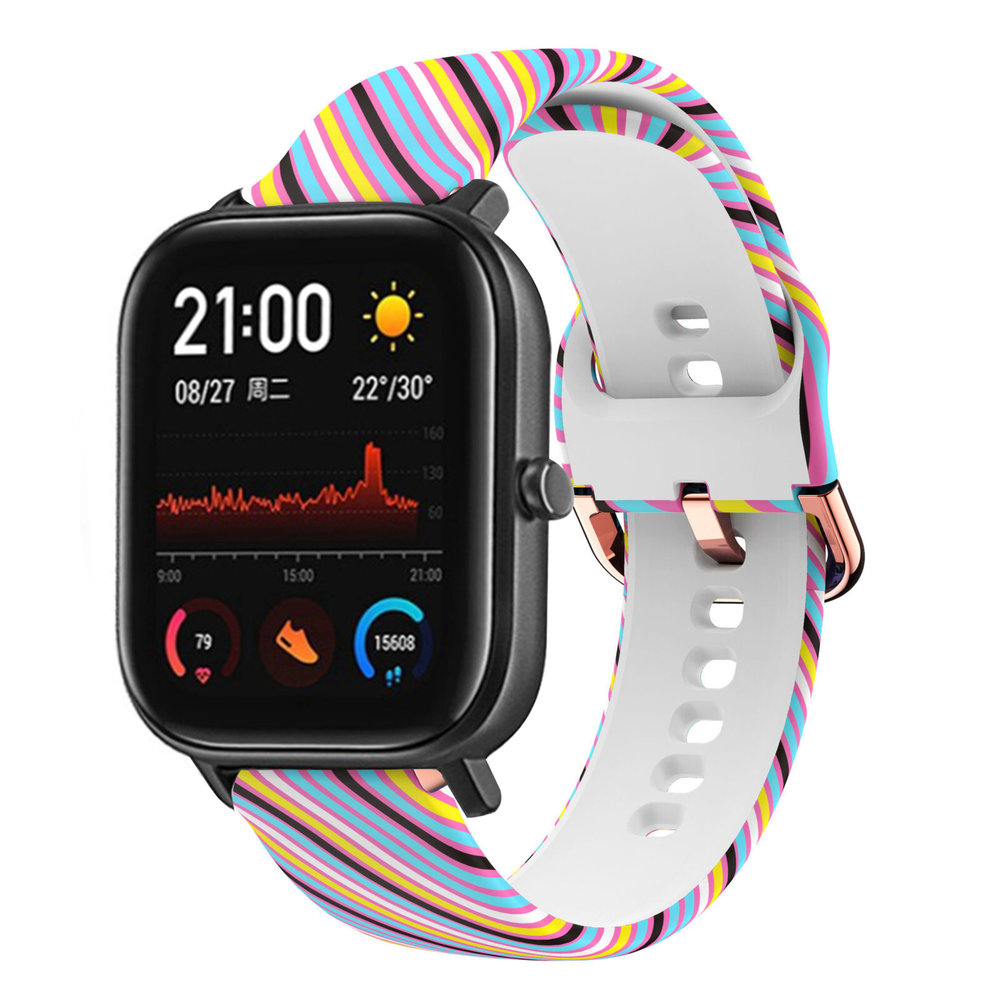 Strap-it Strap-it Bracelet Silly Stripes Xiaomi Amazfit GTS