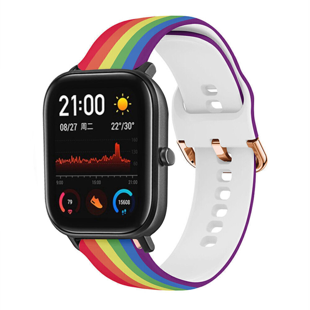 Strap-it Strap-it Bracelet l'arc-en-ciel Xiaomi Amazfit GTS