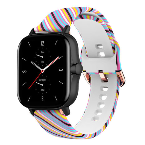 Strap-it Strap-it Bracelet Silly Stripes Amazfit GTS 2