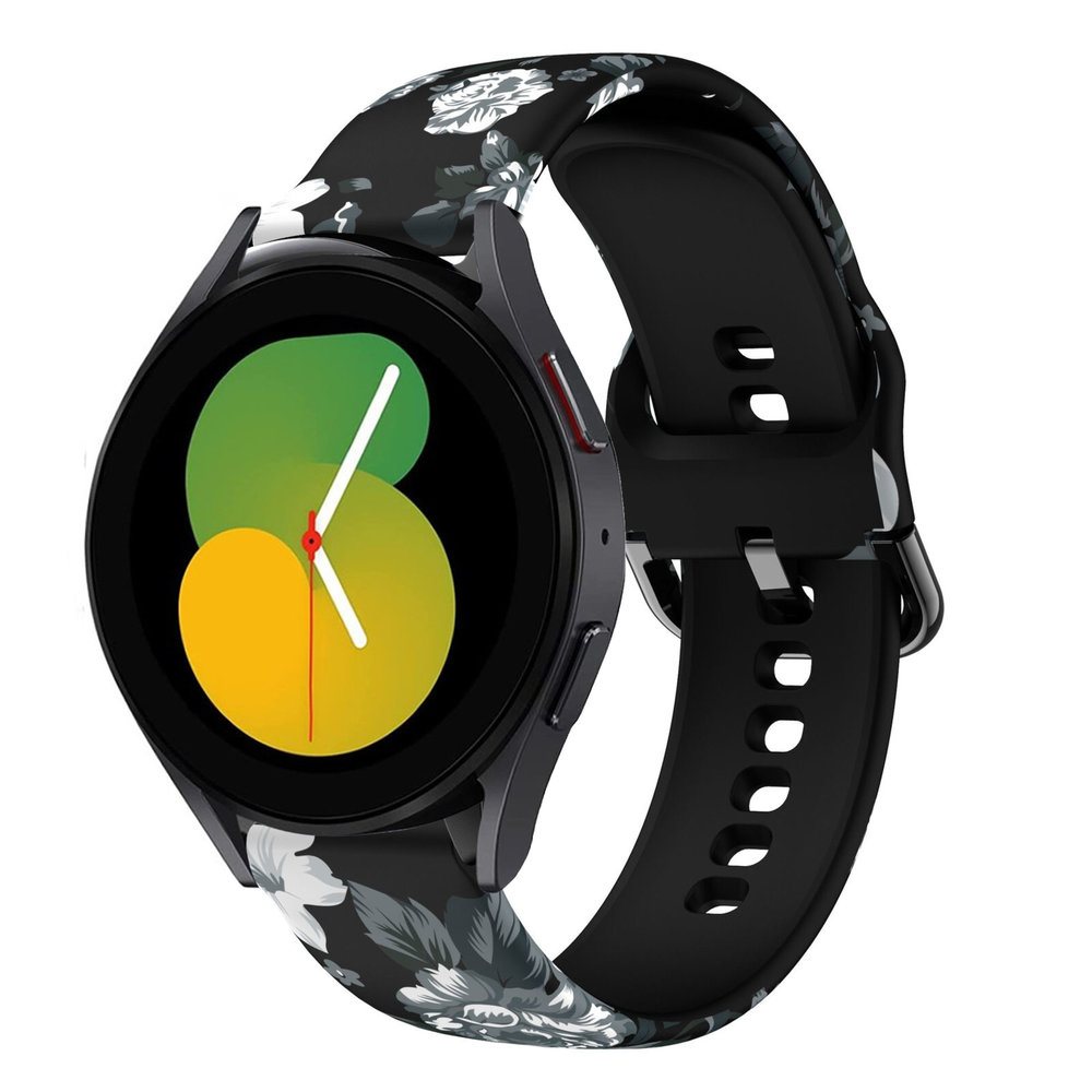 Strap-it Strap-it Bracelet Grey Flower Samsung Galaxy Watch 5 40mm Strap-it Strap-it Bracelet Grey Flower Samsung Galaxy Watch 5 40mm