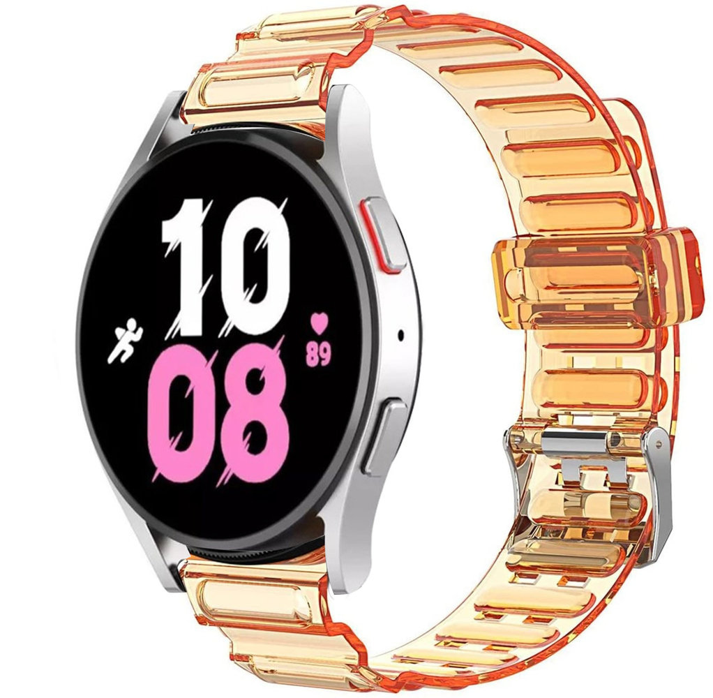 Strap-it Strap-it Bracelet cristal Samsung Galaxy Watch 5 44mm (orange transparent)