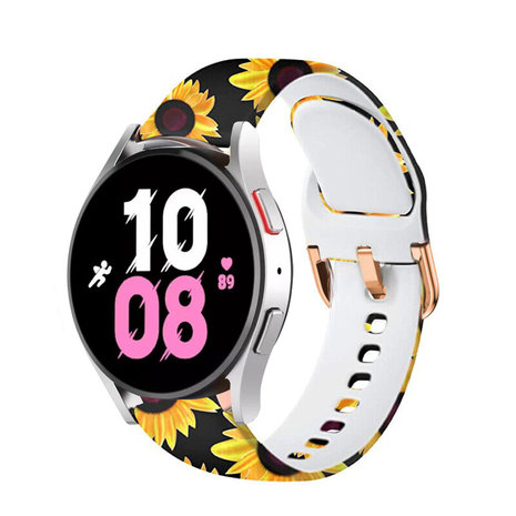 Strap-it Strap-it Bracelet Sunny Flower Samsung Galaxy Watch 5 44mm