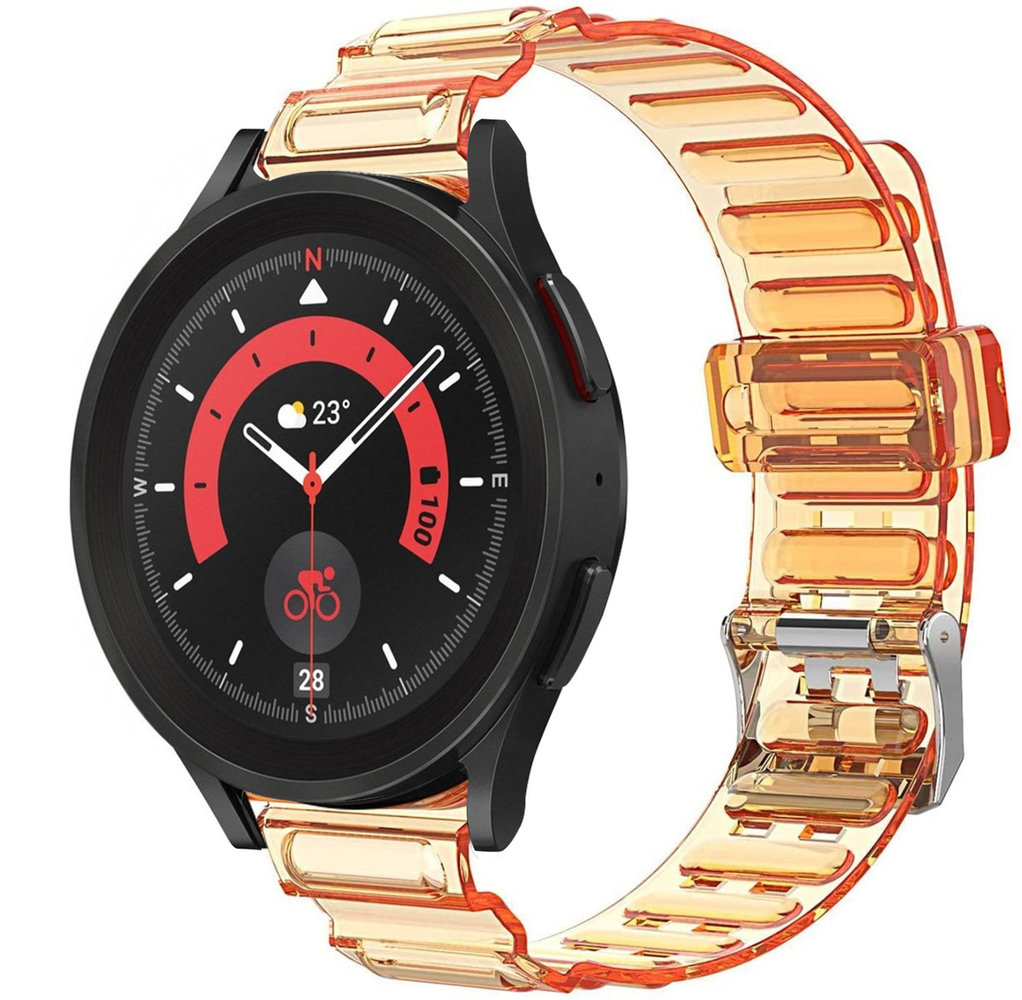 Strap-it Strap-it Bracelet cristal Samsung Galaxy Watch 5 Pro (orange transparent)