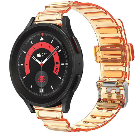 Strap-it Strap-it Bracelet cristal Samsung Galaxy Watch 5 Pro (orange transparent)