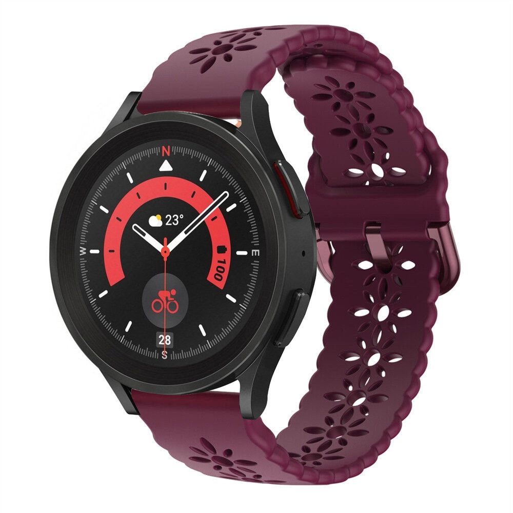 Strap-it Strap-it Bracelet silicone à motifs Samsung Galaxy Watch 5 Pro (bordeaux)