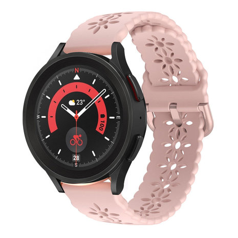 Strap-it Strap-it Bracelet silicone à motifs Samsung Galaxy Watch 5 Pro (rose)