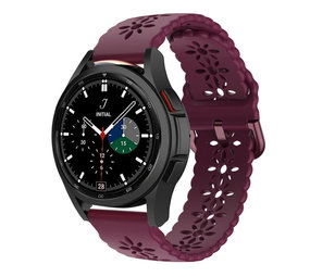 Strap-it Bracelet silicone à motifs Samsung Galaxy Watch 4 Classic 46mm (bordeaux)